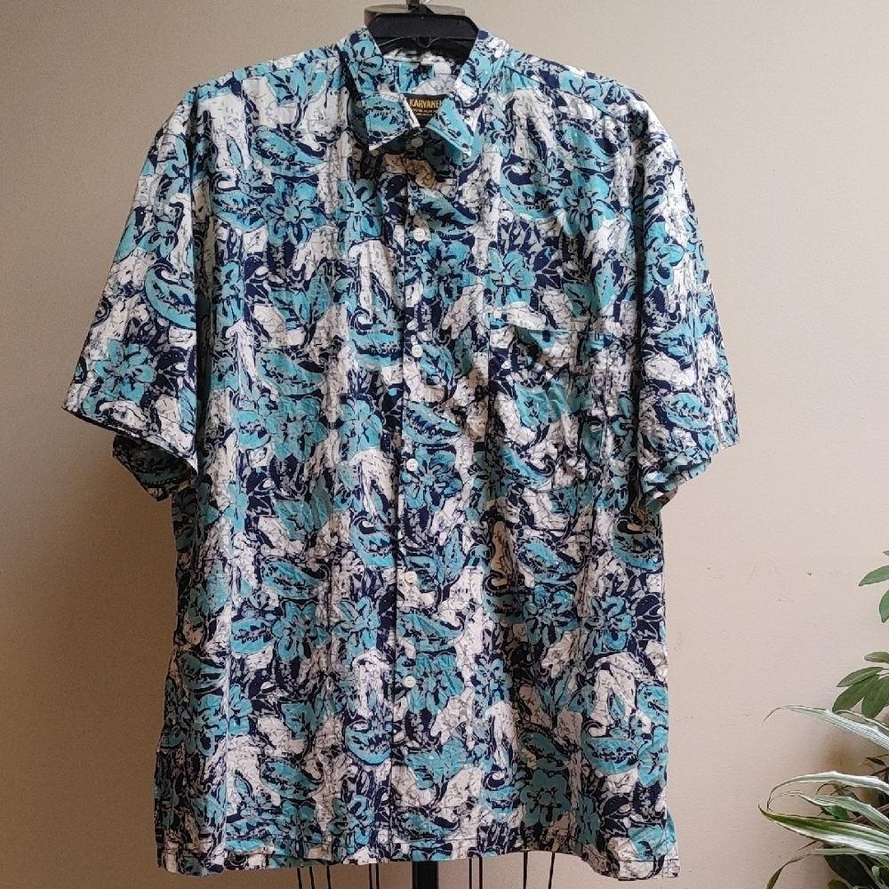 Men's Karyaneka Batik Short Sleeve Shirt Size 17